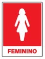PLACA SANITÁRIO FEMININO EM POLIESTIRENO  15×20 cm